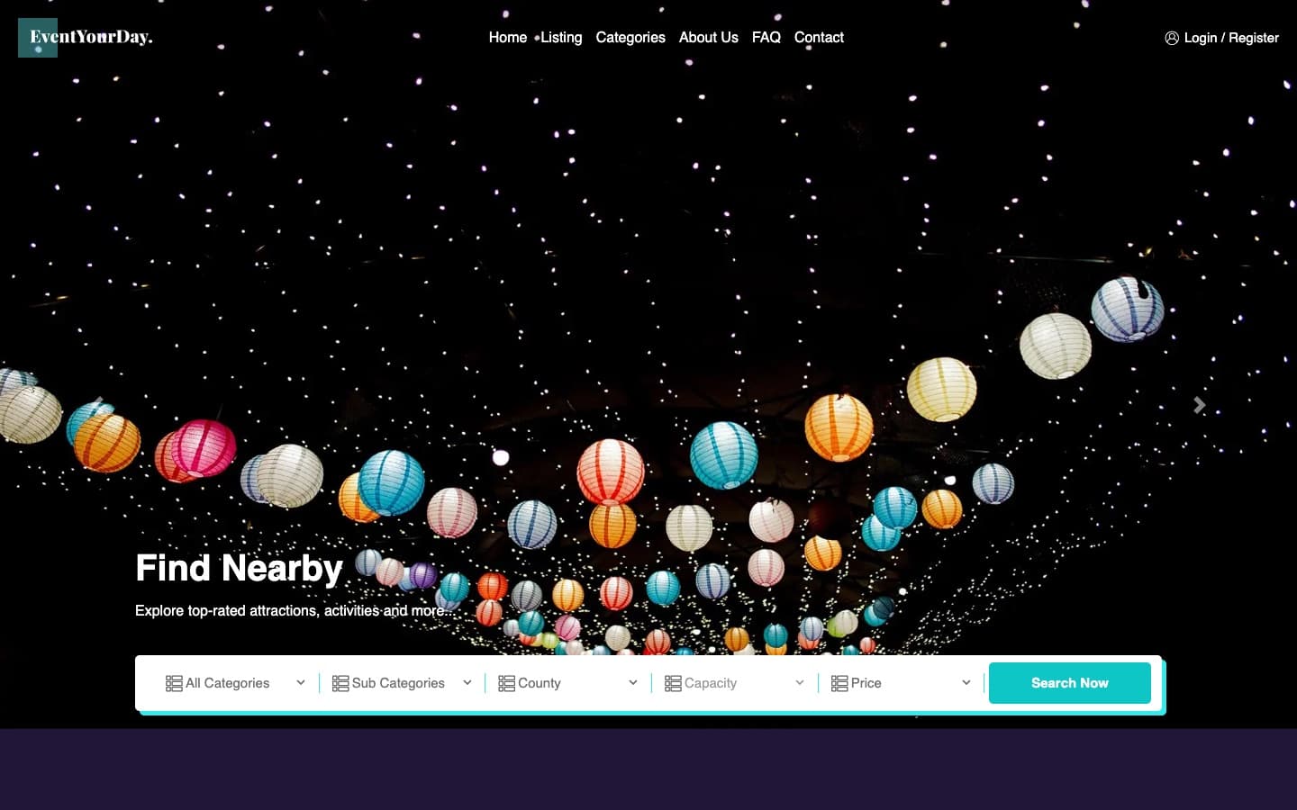 Event Your Day: screenshot of the live product